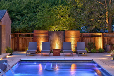 Minimalist pool landscaping photo in Other