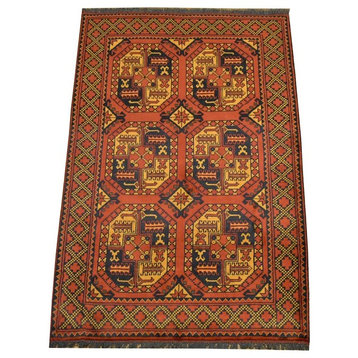 Tribal Afghan Fielpa Oriental Rug, 4'0"x6'4"