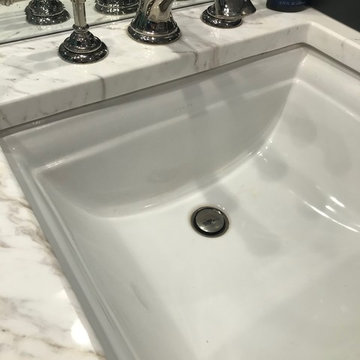 Make-Up Marble Counter with integrated Sink