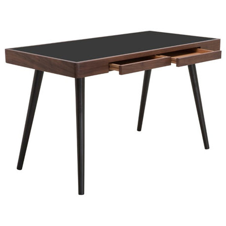 Modern Walnut Wooden Writing Desk