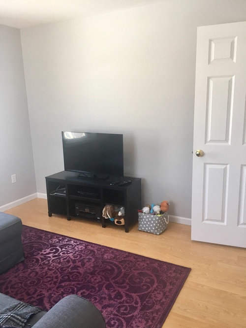 Gray TV Room Decor