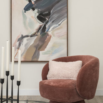 Living Room with Velvet Armchair: A Touch of Luxury & Comfort