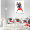 Rat in Santa S Dressing Abstract Throw Pillow, 12"x20"