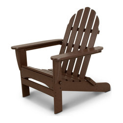 Polywood - Ivy Terrace Classics Folding Adirondack, Mahogany - Adirondack Chairs