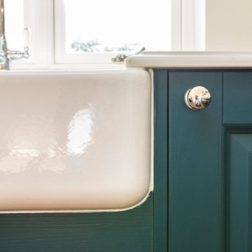 Copper, grey, and blue colour palette for new Kitchen Design