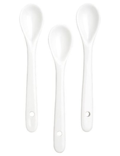 Modern Spoons micro porcelain spoons set of three
