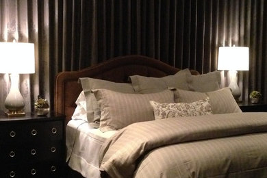 Traditional bedroom in Dallas.
