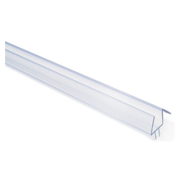 Frameless Shower Door Bottom Sweep w/ Drip Rail for 1/2" Glass, Clear