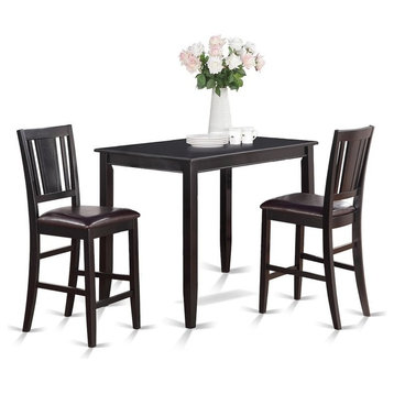 3-Piece Counter Height Dining Set, High Table And 2 Stools