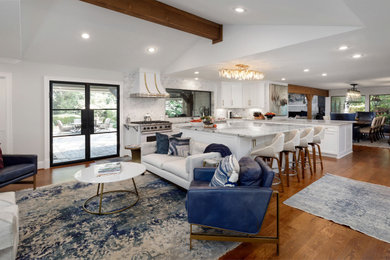 Inspiration for a contemporary family room remodel in Dallas