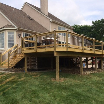 Pressure Treated Deck Complete With Hot Tub
