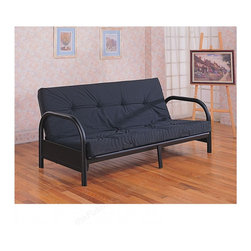 Contemporary Metal Futon Frame with Extra Leg - Futon Frames