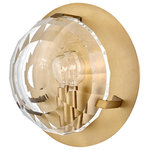 Hinkley - Hinkley Leo One Light Wall Sconce 35690HB - One Light Wall Sconce from Leo collection in Heritage Brass finish. Number of Bulbs 1. Max Wattage 60.00 . No bulbs included. Leo brings star power to any space. Available in elegant Black, Polished Nickel or Heritage Brass finish options, this style conveys the best in modern luxury. Glamorous cut crystal elevates Leo`s superior design, while its low ADA profile and concealed on/off switch ensures supreme functionality. No UL Availability at this time.