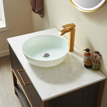 White Circular Vessel Bathroom Sink