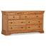 French Oak Wide Chest of Drawers
