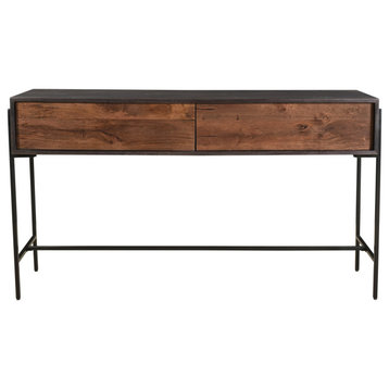 54 Inch Console Table Brown Modern Moe's Home