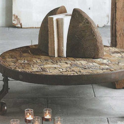 Roost Round Print Block Coffee Table - Out Of Stock - SKU: F124 - Coffee Tables