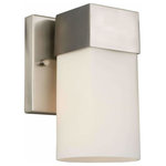 EGLO - Ciara Springs 1-Light Wall Light - Offering a blend of classic design and contemporary feel, the Ciara Springs  1 Light wall sconce by Eglo boasts clean lines. The brushed nickel, and rectangular frosted  glass shade create a look that's stylish and understated at the same time. An enduring addition to any  area of your home