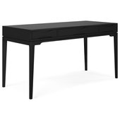 Magic Home 47.2 in. W Rectangular Black MDF Desktop Solid Steel Frame Writing Desk Extra Large Double Workstation Desk