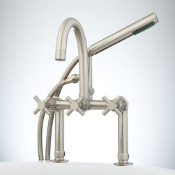 Sebastian Deck-Mount Tub Faucet And Hand Shower-Cross Handles - Products