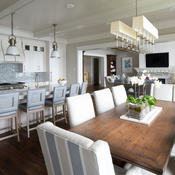 East Coast Shingle Style Kitchen and Living Room