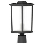 Craftmade - Craftmade Composite Lanterns 15" Outdoor Post Light in Textured Matte Black - This outdoor post light from Craftmade is a part of the Composite Lanterns collection and comes in a textured matte black finish. Light measures 6" wide x 15" high.  Uses one standard bulb.  For indoor use.  This light requires 1 , . Watt Bulbs (Not Included) UL Certified.