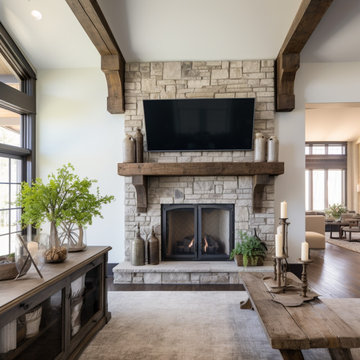 Gorgeous Fireplace Mantels with Wooden Corbels