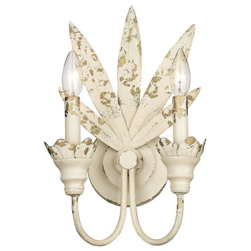 Lillianne 2-Light Wall Sconce, Antique Ivory