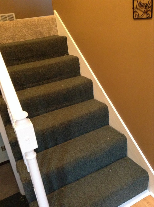 Want to get green carpet off stairs.. What should I do after?