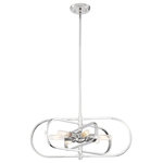 Designers Fountain - Kenzo 6-Light Chandelier, Polished Nickel - Beautiful from all angles.  The Kenzo collection is iconic in design with a modern twist.
