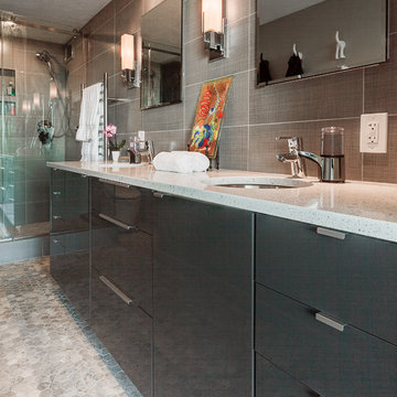 Cool and Calming Master Bed and Bath