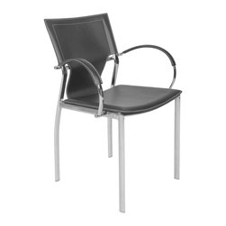 Vera Chrome Plated Frame Dining Armchair | Grey (Set of 2) - Armchairs And Accent Chairs