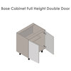 30 Base Cabinet High Double Door with White Gloss door