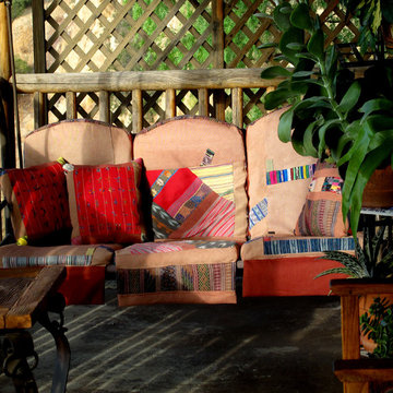 Porch cushions and pillows