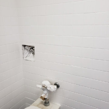 Commercial bathroom tile refinishing