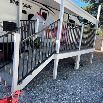 Deck Treck floor and Aluminum hands railing