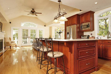 Inspiration for a tropical kitchen remodel in Burlington