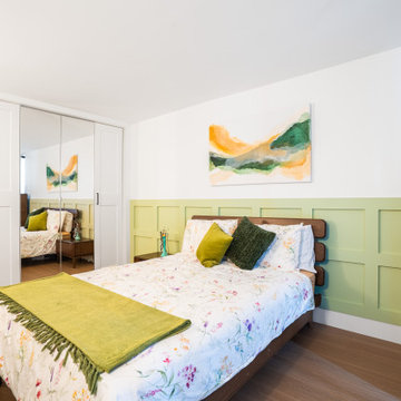 Hollyburn Condo Renovation – Custom Wall Panel Feature & Integrated Closet Syste
