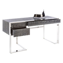 Dalton Desk | Grey - Desks And Hutches