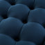 Sidney Round Cocktail Ottoman, Allover Tufted, Castered Legs, Velvet, Navy