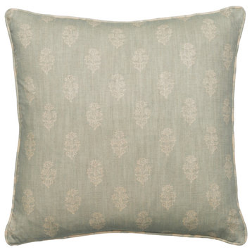 Indian Floral Cushion, Andrew Martin Buttercup, Light Gray