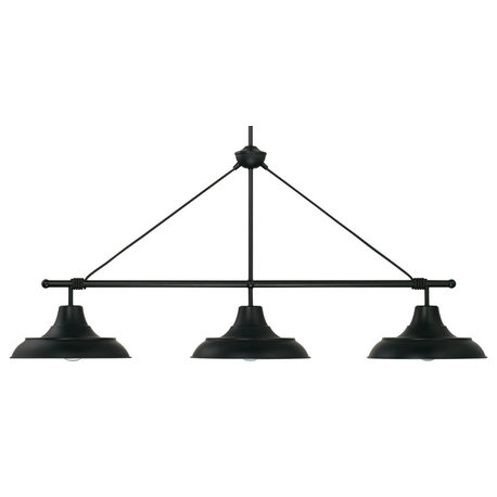 Capital Lighting 842131 Jones 3 Light 48"W Linear Chandelier - Matte Black