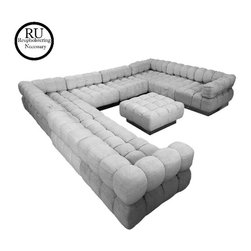 10 Pc Harvey Probber Modular Cubo Sectional Sofa w/ Stool - Need Re-upholstery - Sectional Sofas