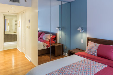Bedroom - transitional bedroom idea in Montreal