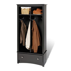 Prepac Hall Tree Organizer in Black - Hall Trees