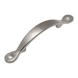 Cosmas - Cabinet Pull, 3" Hole Centers, Satin Nickel, Set of 10 - Cabinet And Drawer Handle Pulls