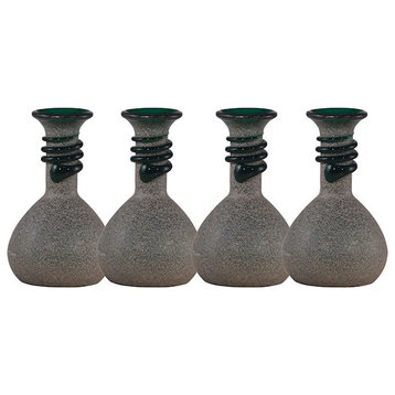 Dale Tiffany Springdale 5" Lezzia 4-Piece Blown Glass Mini Vase Set