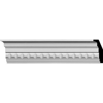 3 1/2"Hx1 7/8"Px4"Fx94 1/2"L Sequential Crown Moulding, 2-Pack