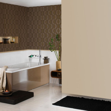 $215.99 Clari Modern Wall Mounted LED Waterfall Tub Filler Faucet with Hand Show