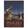 Paul A. Lanquist Idaho Camper And Dog Art Print, 9"x12"